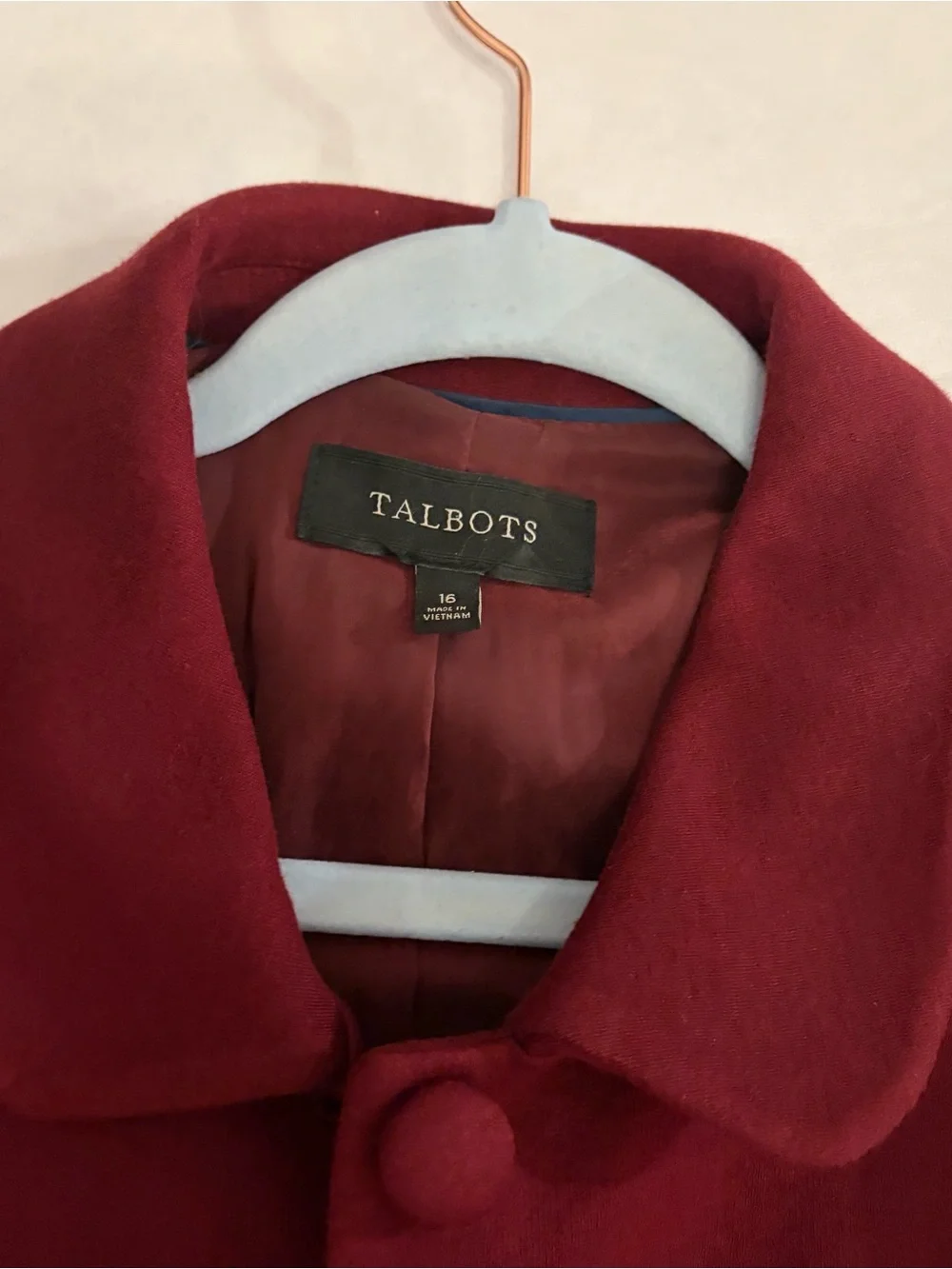 Talbots Women's Red Button-Front Work Jacket - Picture 4 of 4